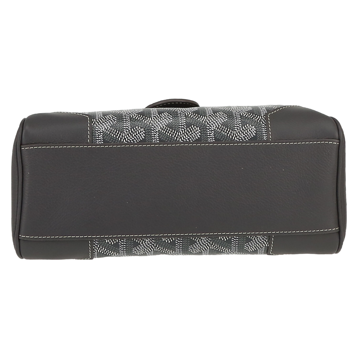 Bolso bandolera Goyard  Saigon en tela Goyardine gris y cuero gris - Detail D1