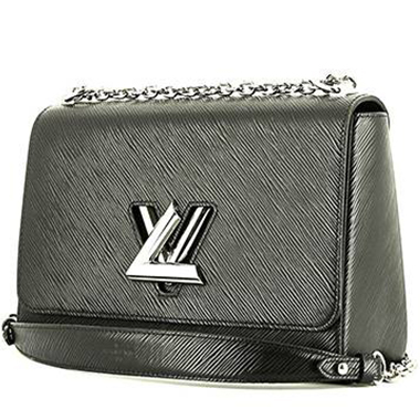 Sold at Auction: Louis Vuitton, AN EXOTIC BLACK PYTHON LOUIS VUITTON MINI  TWIST MONOGRAM SHOULDER BAG