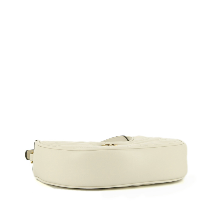 Borsa Gucci GG Marmont mini in pelle trapuntata bianca - Detail D5
