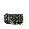 Chanel   shoulder bag  in black patent quilted leather - 360 thumbnail