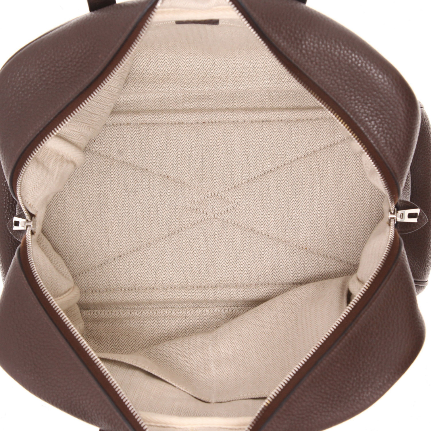 Hermès  Victoria handbag  in brown togo leather - Detail D3