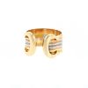 Open Cartier C de Cartier large model ring in yellow gold, pink gold and white gold - 00pp thumbnail