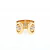 Open Cartier C de Cartier large model ring in yellow gold, pink gold and white gold - 360 thumbnail