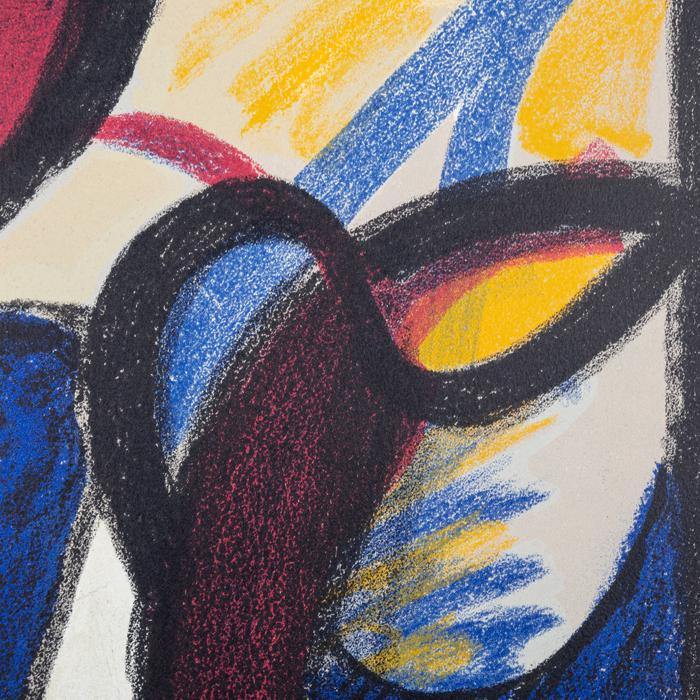 Jean-Michel Atlan, "Le Sagittaire", lithographie en huit couleurs sur papier, signée et numérotée, de 1959 - Detail D1