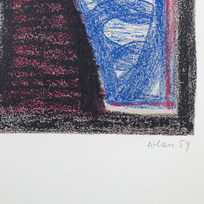 Jean-Michel Atlan, "Le Sagittaire", lithographie en huit couleurs sur papier, signée et numérotée, de 1959