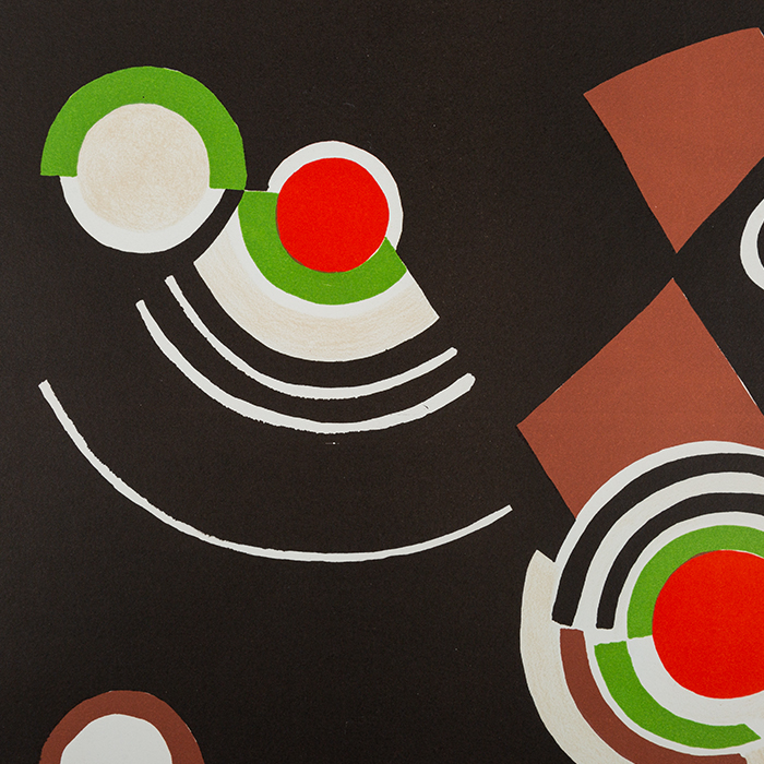 Sonia Delaunay, "Cinema", lithograph in colors on paper, numbered and signed, of the 1970's - Detail D1