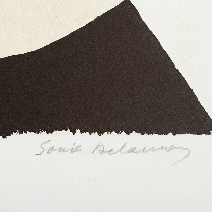 Sonia Delaunay, "Cinéma", lithographie en couleurs sur papier, signée et numérotée, des années 1970