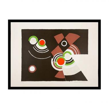Sonia Delaunay, "Cinéma", lithographie en couleurs sur papier, signée et numérotée, des années 1970