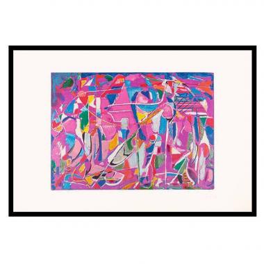 André Lanskoy, Sans titre, lithographie en couleurs sur papier, signée et numérotée, de 1975