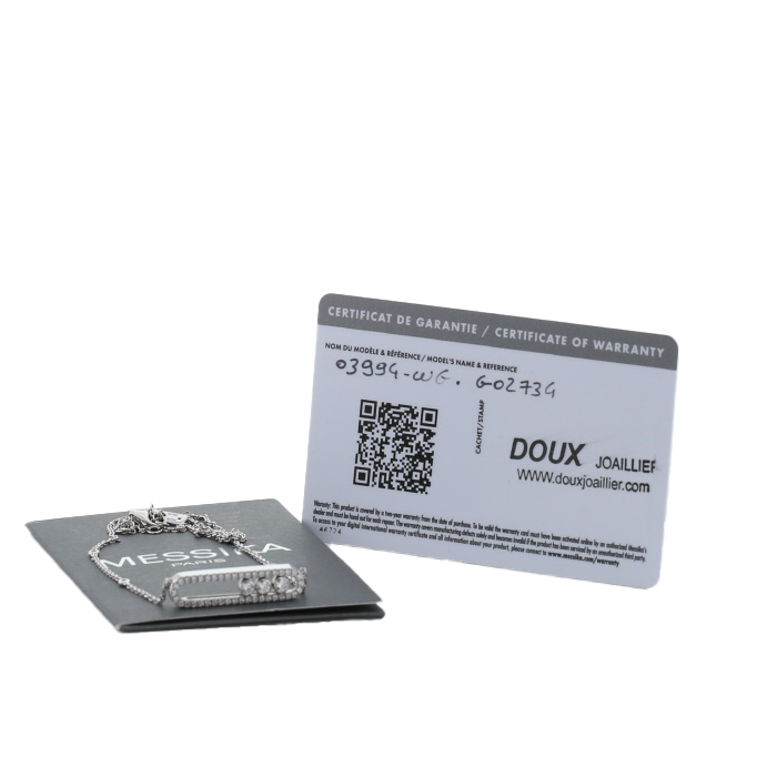 Messika Move necklace in white gold and diamonds - Detail D2