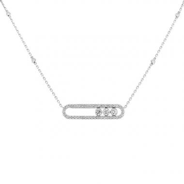 Messika Move necklace in white gold and diamonds