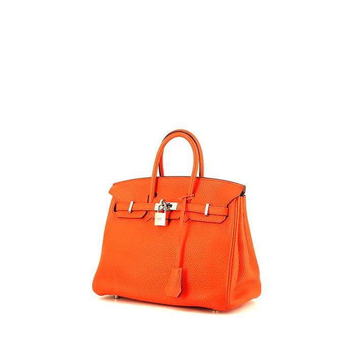 Hermes Birkin Bag 25cm Orange H Swift Gold Hardware