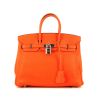 Hermès  Birkin 25 cm handbag  in orange Capucine togo leather - 360 thumbnail
