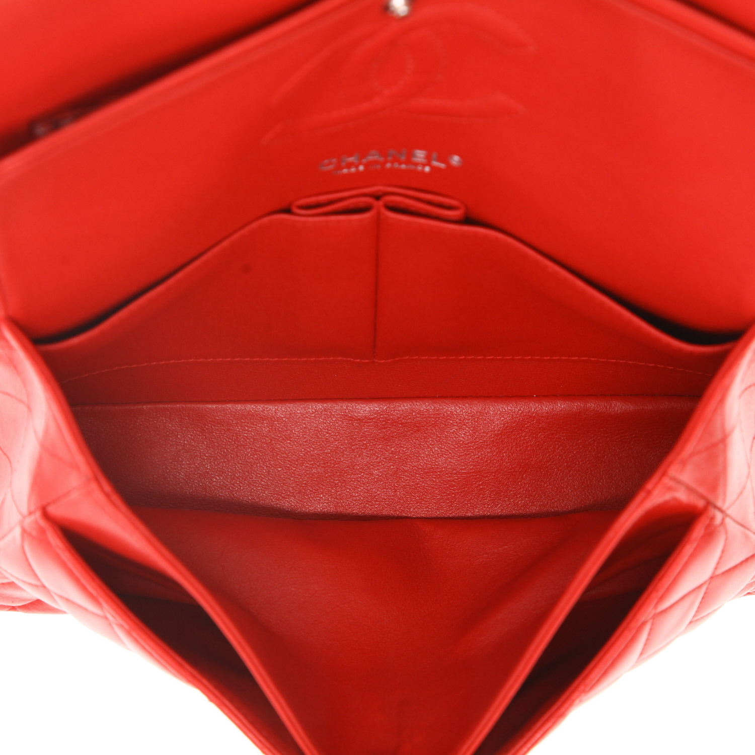 Bolso de mano Chanel  Timeless Classic en cuero acolchado rojo - Detail D3