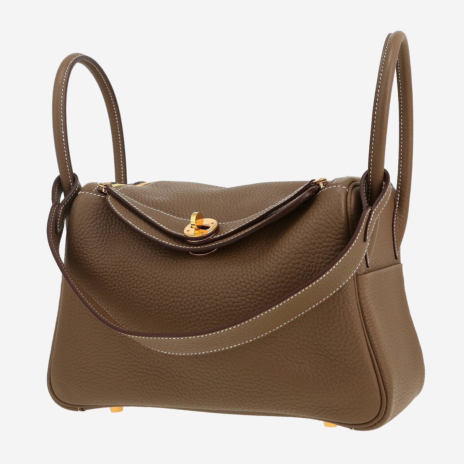 Borsa Hermès  Lindy 26 cm in pelle togo etoupe