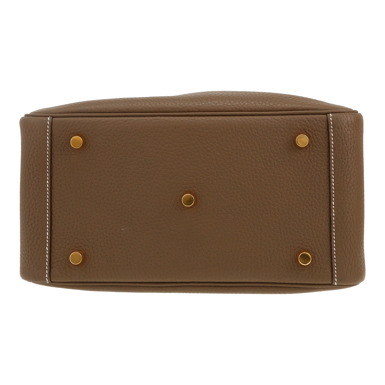 Hermès  Lindy 26 cm handbag  in etoupe togo leather - Detail D1