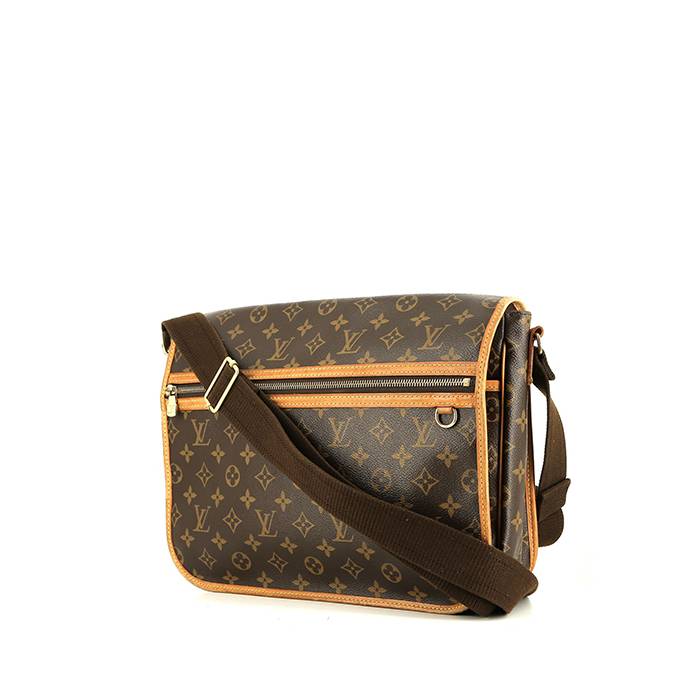 Louis Vuitton  Reporter shoulder bag  in brown monogram canvas  and natural leather - 00pp