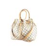 Louis Vuitton   shopping bag  in azur damier canvas  and natural leather - 00pp thumbnail