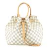 Louis Vuitton   shopping bag  in azur damier canvas  and natural leather - 360 thumbnail