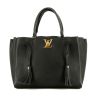 Louis Vuitton  Lockme handbag  in black grained leather - 360 thumbnail