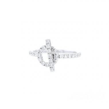 Anello Hermès Finesse in oro bianco e diamanti
