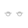 Orecchini a bottone Hermès Finesse in oro bianco e diamanti - 00pp thumbnail