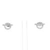 Orecchini a bottone Hermès Finesse in oro bianco e diamanti - 360 thumbnail