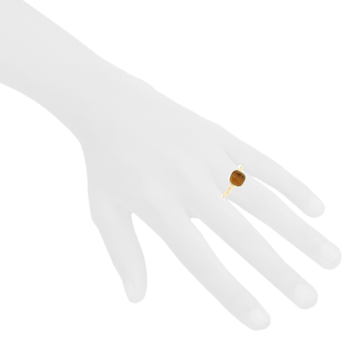 Anello Pomellato Nudo Petit modello piccolo in oro rosa e quarzo citrino - Detail D1