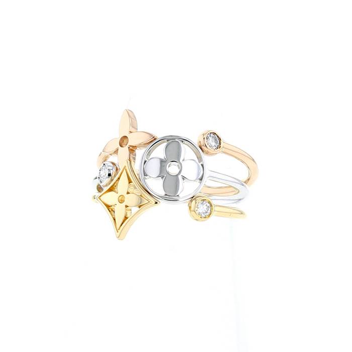 Idylle Blossom Ring, 3 Golds And Diamonds - Categories