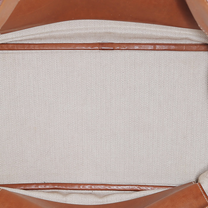 Sac à main Hermès  Birkin Grizzly en cuir Barénia gold et veau doblis gold - Detail D2