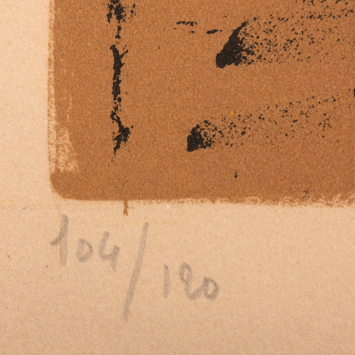 Bernard Buffet (1928-1999), Le dompteur de lion - 1968, Lithographie en couleurs sur papier - Detail D3
