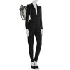 Zaino Hermès  Herbag - Backpack in tela grigia e nera e pelle nera - Detail D1 thumbnail