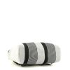 Mochila Hermès  Herbag - Backpack en lona gris y negra y cuero negro - Detail D5 thumbnail
