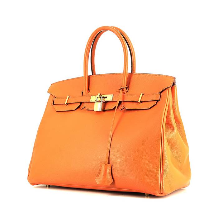 Hermès  Birkin 35 cm handbag  in orange epsom leather - 00pp