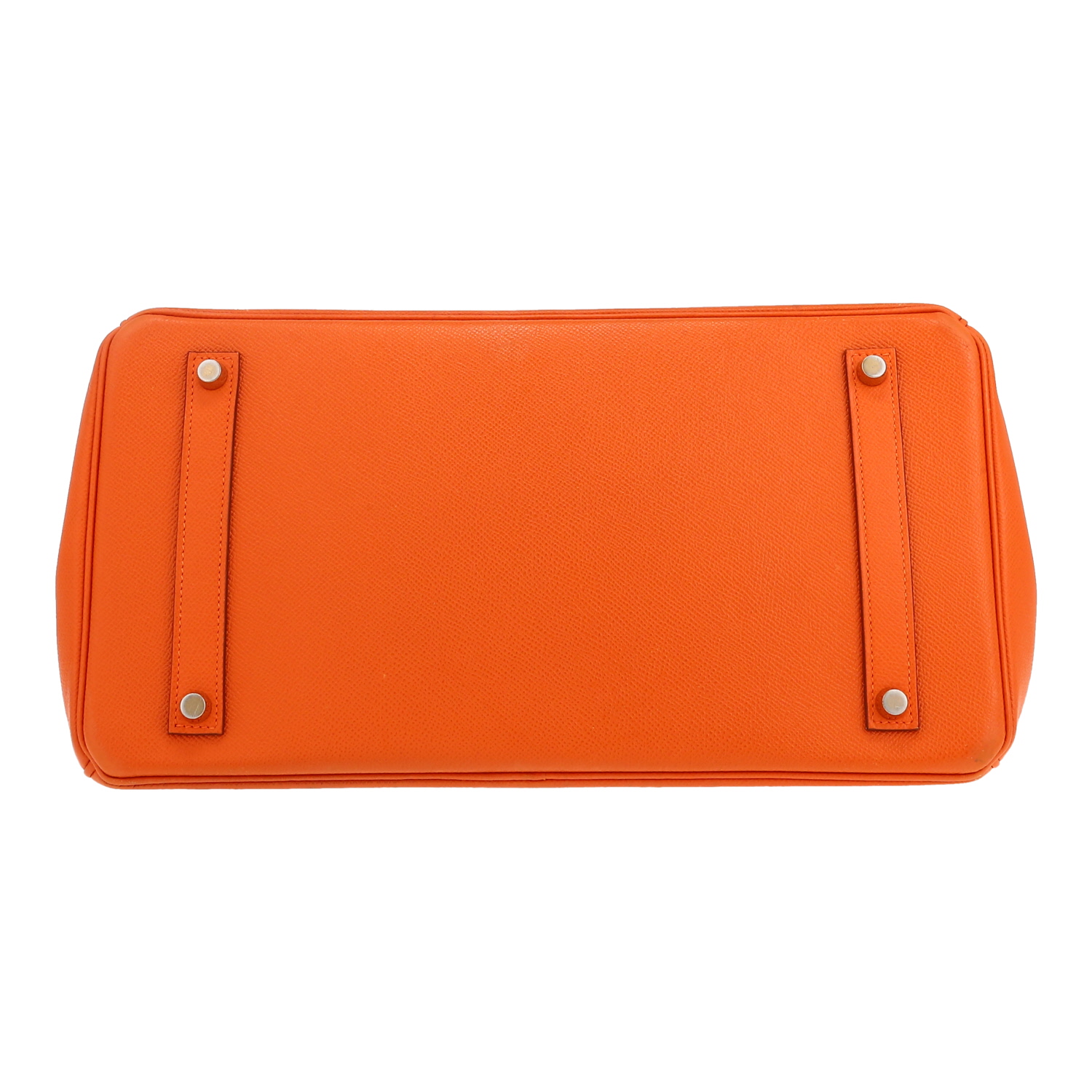 Sac à main Hermès  Birkin 35 cm en cuir epsom orange - Detail D1