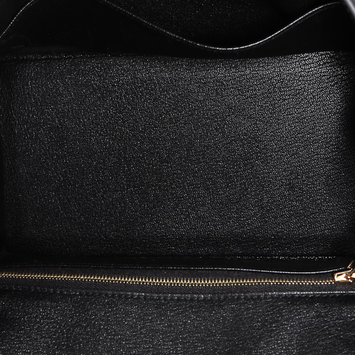 Bolso de mano Hermès  Birkin 25 cm en cuero togo negro - Detail D2