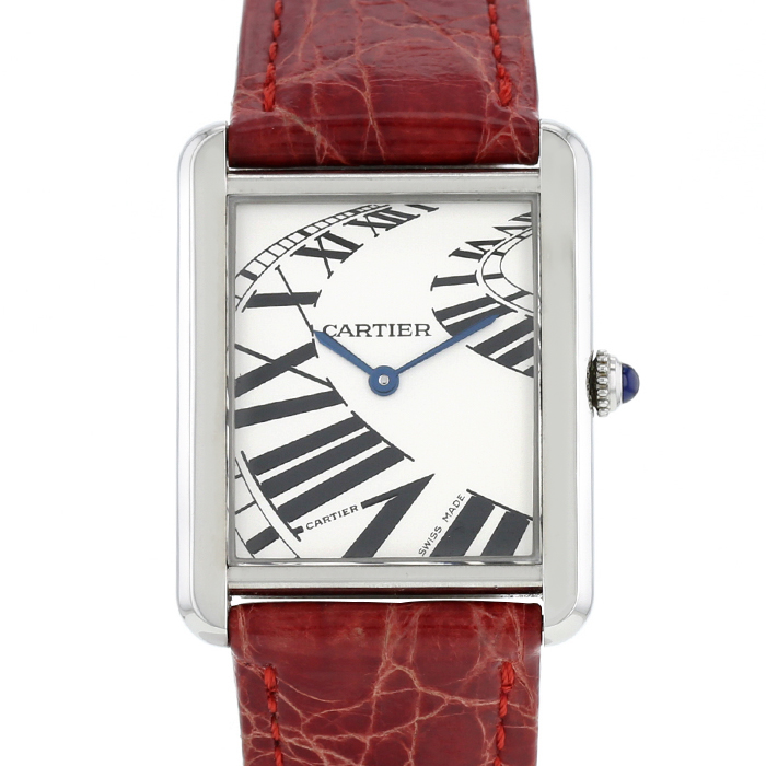 Cartier Tank Solo  in blue steel Ref: Cartier - 3169  Circa 2010 - Detail D2