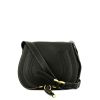Chloé  Marcie shoulder bag  in black grained leather - 360 thumbnail