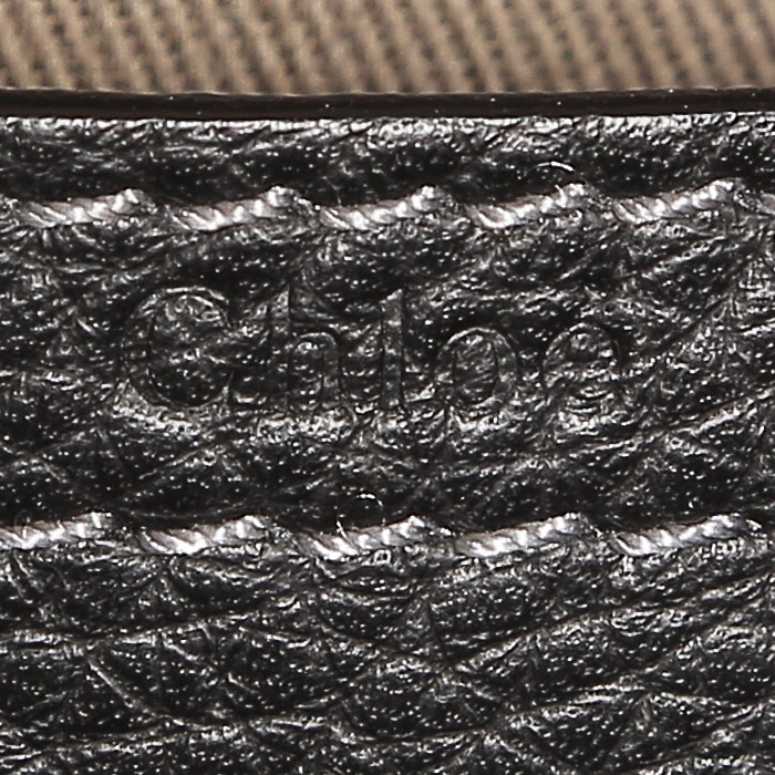 Chloé  Marcie shoulder bag  in black grained leather - Detail D3