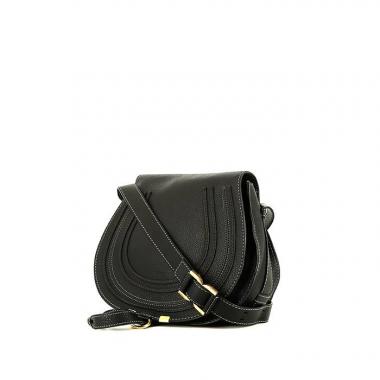 Sac bandoulière Chloé  Marcie en cuir grainé noir