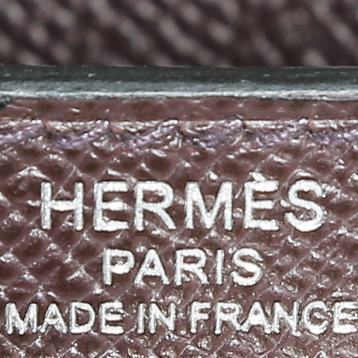 Bolso de mano Hermès  Kelly 28 cm en cuero epsom rojo - Detail D4