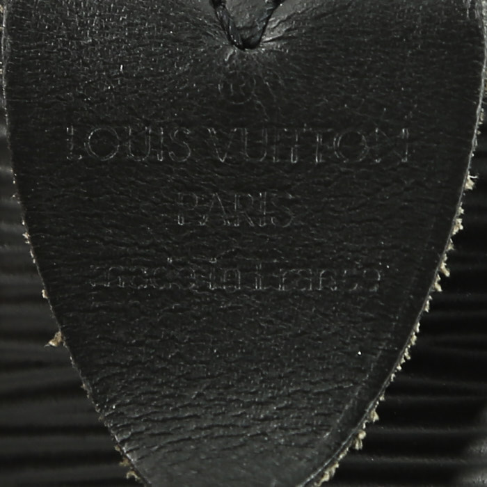 Sac de voyage Louis Vuitton  Keepall 55 en cuir épi noir et cuir noir - Detail D3