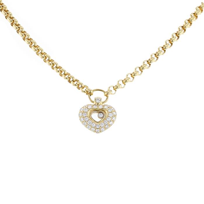 Chopard Happy Diamonds necklace in yellow gold and diamonds - 00pp
