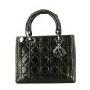 Dior  Lady Dior handbag  in black leather cannage - 360 thumbnail