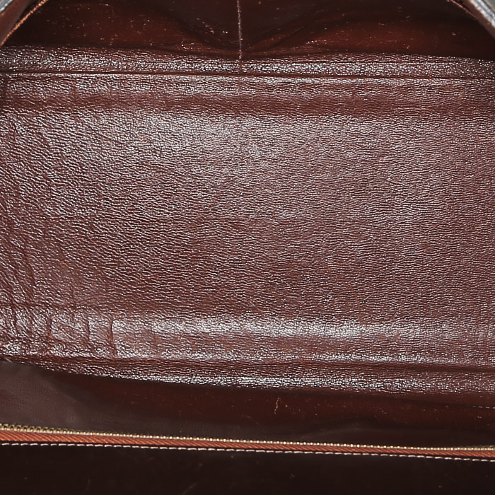 Hermès  Kelly 32 cm handbag  in brown box leather - Detail D3