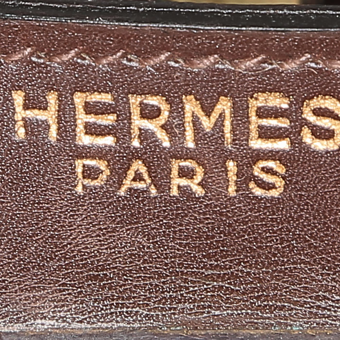 Borsa Hermès  Kelly 32 cm in pelle box marrone - Detail D4