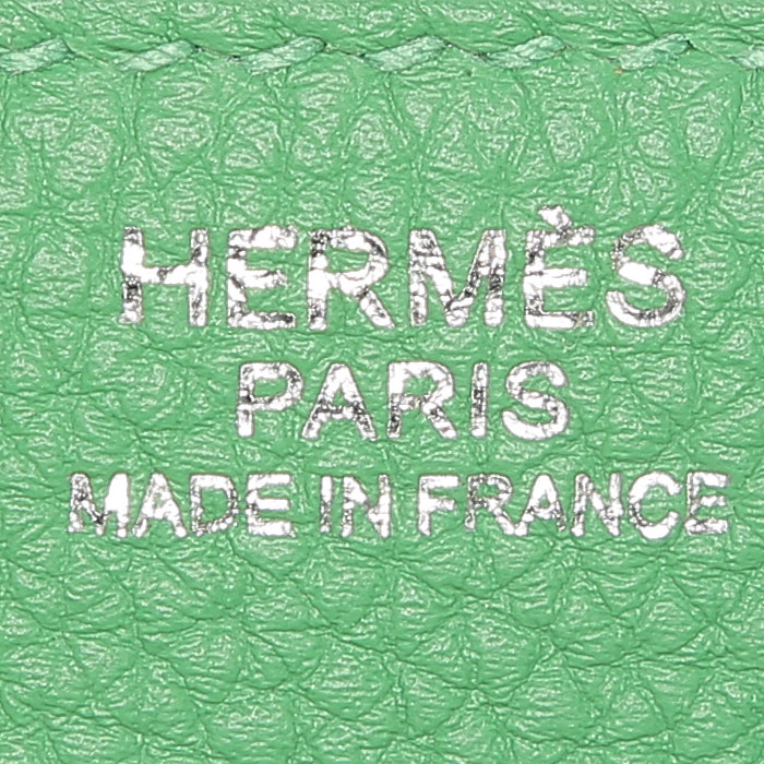 Bolso de mano Hermès  Birkin 30 cm en cuero togo verde Bamboo - Detail D3