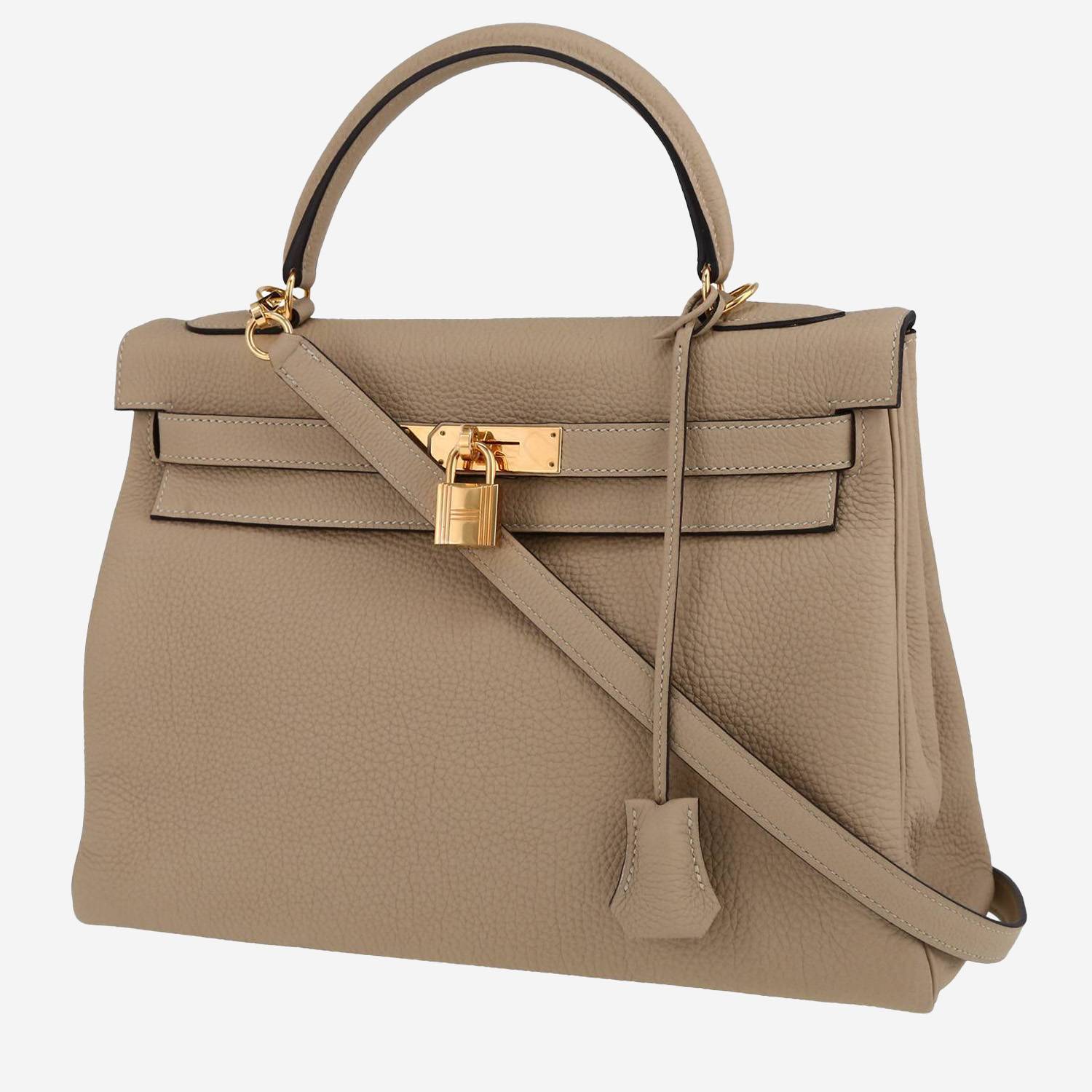 Borsa Hermès  Kelly 32 cm in pelle togo Trench