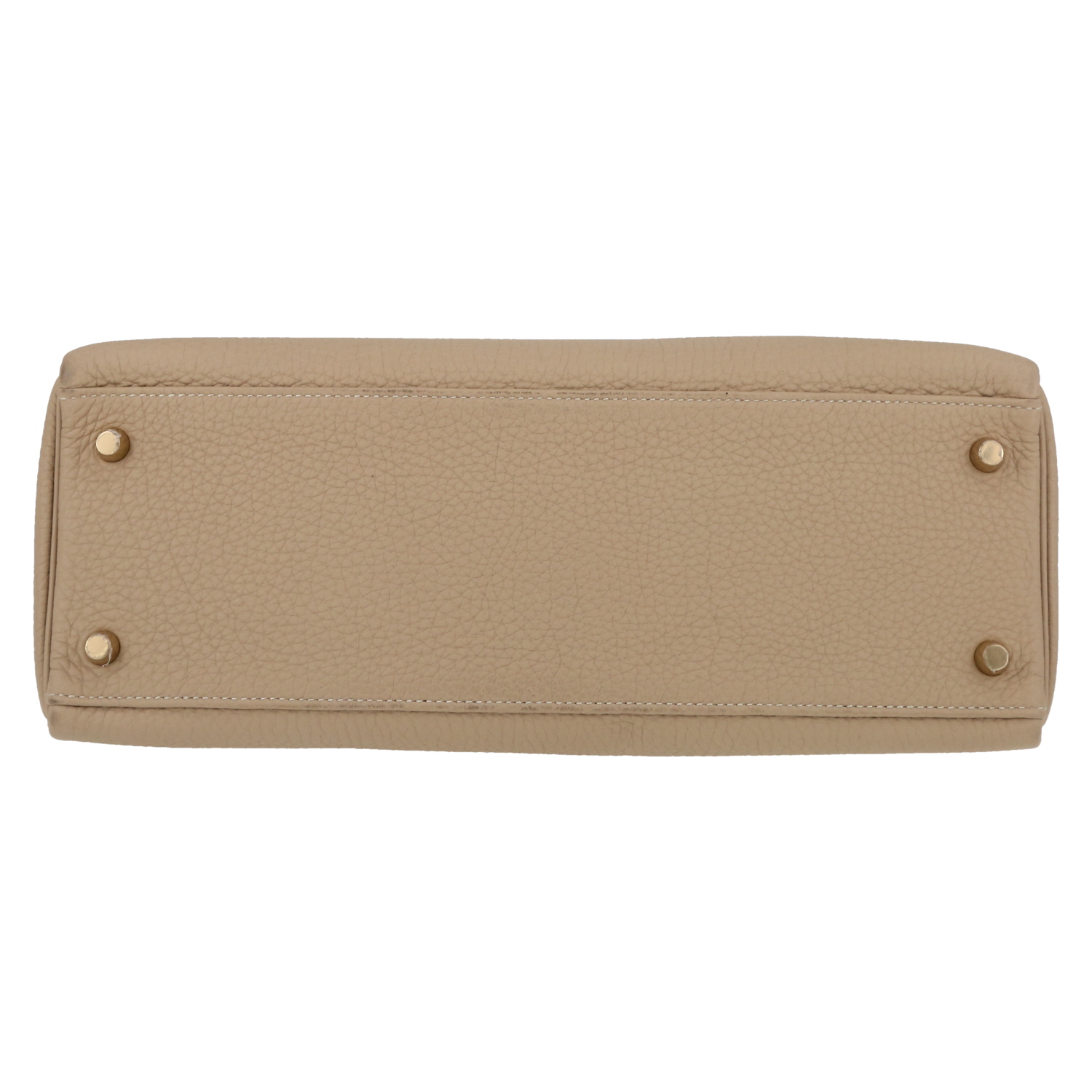 Bolso de mano Hermès  Kelly 32 cm en cuero togo Trench - Detail D1