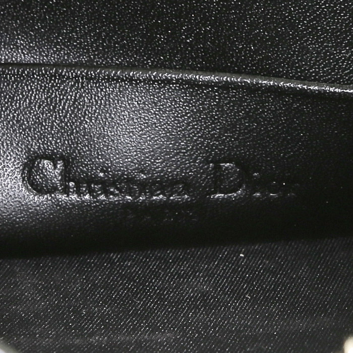 Bolsito de mano Dior   en cuero negro - Detail D3